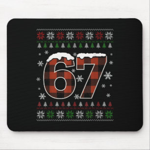 Lustig 67 Sechs Sieben Meme Brainrot Cringe Weihna Mousepad