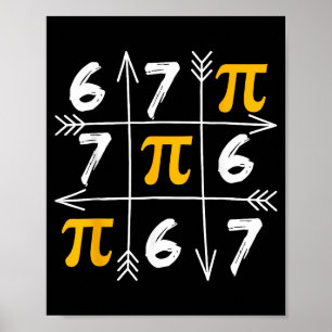 Lustig 67 sechs sieben Tag 3.14 Mathe-Meme-Nummer  Poster