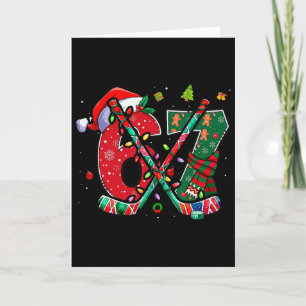 Lustig 67 Sechs Sieben Weihnachten Eishockey  Karte