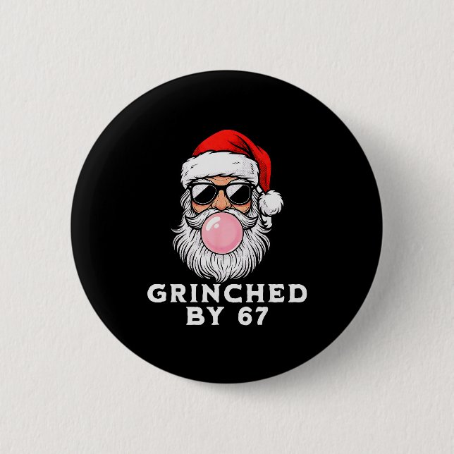 Lustig 67 Sechs Sieben Weihnachten Meme Brainrot 6 Button (Vorderseite)