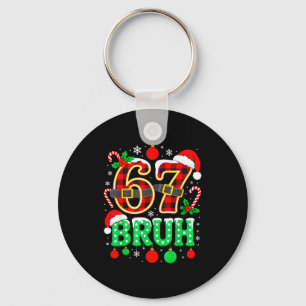 Lustig 67 Six Seven Bruh Meme Weihnachten Pyjama F Schlüsselanhänger