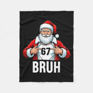 Lustig 67 Six Seven Bruh Meme Weihnachten Santa Mä Fleecedecke