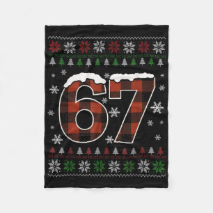 Lustig 67 Six Seven Meme Brainrot Cringe Weihnacht Fleecedecke