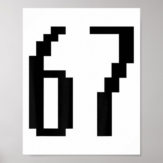 Lustig 67 Six Seven Meme Paar passend Retro Arca Poster (Vorne)