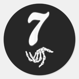 Lustig 67 Six Seven Meme Paar passendes Halloween Runder Aufkleber