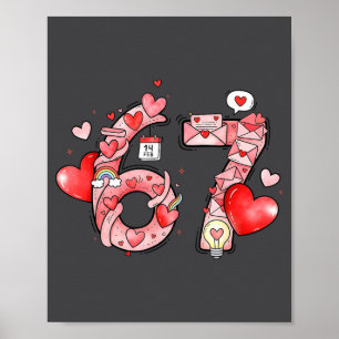 Lustig 67 Six Seven Meme Valentinstag Gen Alpha S Poster