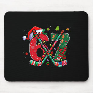 Lustig 67 Six Seven Weihnachten Eishockey Mousepad