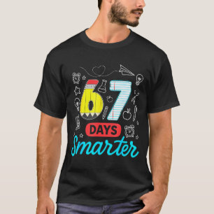 Lustig 67 Tage schlauer Sechs Sieben Meme Lehrer S T-Shirt
