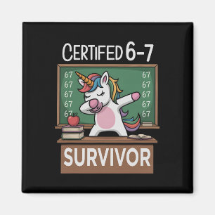 Lustig 67 Überlebender Six Seven Gen Alpha Z Slang Magnet