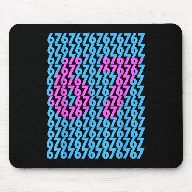 Lustig 67 Versteckt 6 7 Meme Mittelschule 6 7 Lust Mousepad (Vorne)