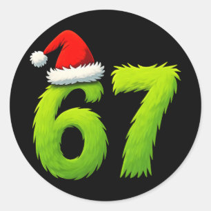 Lustig 67 Weihnachten Six Seven Meme 6 7 Teens Jun Runder Aufkleber