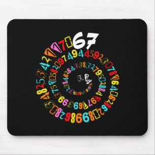 Lustig 6 7 Meme-Tag Spiralziffern Mathelehrer und Mousepad