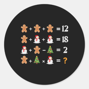 Lustig 6 7 Meme Weihnachten Reihenfolge der Operat Runder Aufkleber