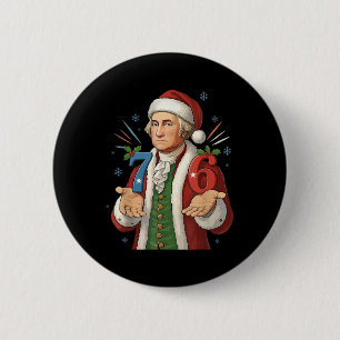 Lustig 7-6 6-7 George Washington Santa 67 Meme Chr Button