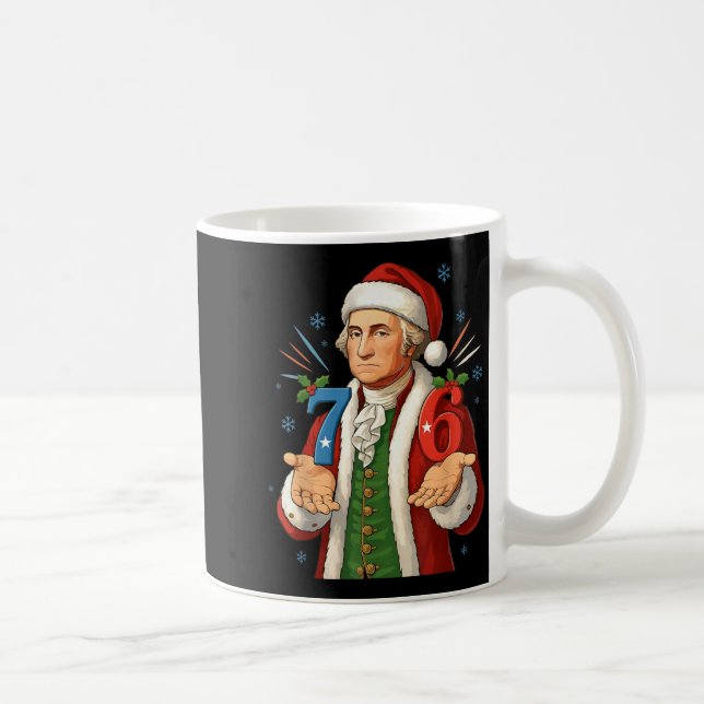 Lustig 7-6 6-7 George Washington Santa 67 Meme Chr Kaffeetasse (Rechts)