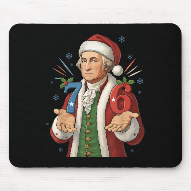 Lustig 7-6 6-7 George Washington Santa 67 Meme Chr Mousepad (Vorne)
