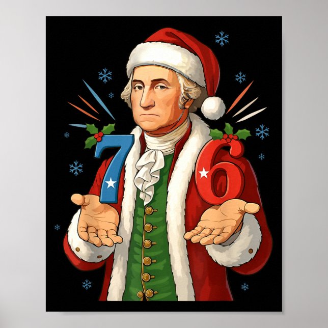 Lustig 7-6 6-7 George Washington Santa 67 Meme Chr Poster (Vorne)