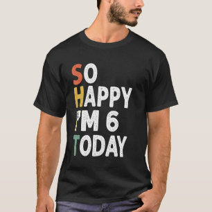 Lustig 7 Jahre alte Geburtstags Vintage So glückli T-Shirt
