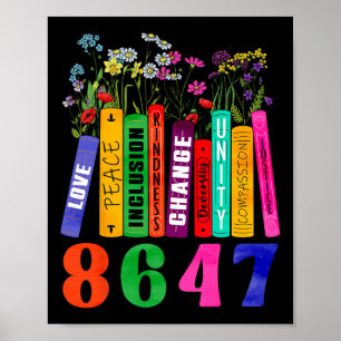 Lustig 8647 Anti Trump 86 47 Boho Floral Feministi Poster