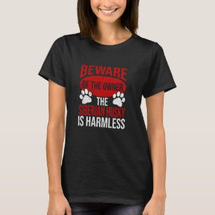 Lustig Achtung - Hundepapa Hundemama Sibirischer H T-Shirt