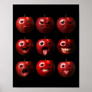 Lustig Alberne Ai Apfel Gen Z Meme Brainrot Humor Poster