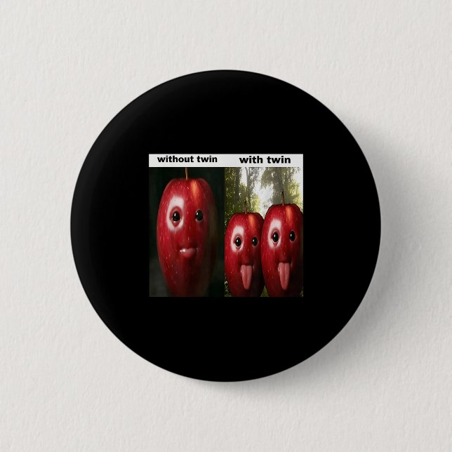 Lustig Alberne Ai Apple Gen Z Meme Brainrot Humor  Button (Vorderseite)