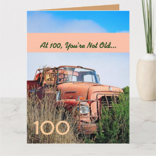 LUSTIG Alles Gute zum 100. Geburtstag Vintage Oran Karte