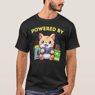 Lustig Angetrieben Von Gamer-Katze Schokolade & Di T-Shirt