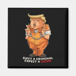 Lustig Anti-Trump Wähle einen Kriminellen Verbrech Magnet