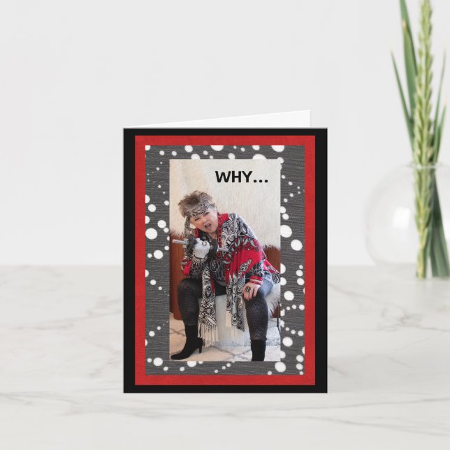 Lustig auf einer stationären Fahrradkarte sitzen Karte (Vorderseite)