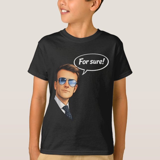 Lustig auf jeden Fall Macron-Brille-Meme  T-Shirt (Vorderseite)