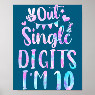 Lustig aus einstelligen Zahlen ich bin 10 süß zum Poster