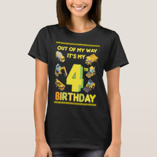 lustig aus meinem Weg Bauen 4. Geburtstag Teil T-Shirt