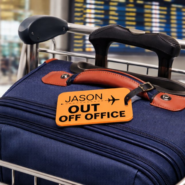 Lustig Außerhalb Büro Gepäckanhänger (funny out of office luggage tag)