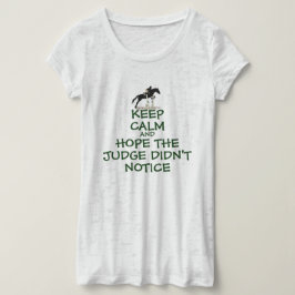 Lustig behalten Sie ruhiges Pferdeburnout-T-Shirt T-Shirt