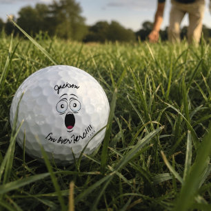 Lustig benannte verlorene "Ich bin hier drüben"-Gr Golfball
