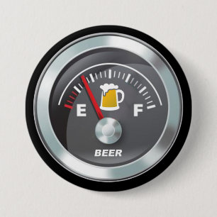 Lustig - Bier-Meter Fill'er hohes Messgerät Button