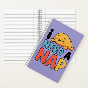 Lustig Brauche Ein Nickerchen Cute Schlafende Cart Notizbuch
