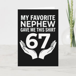 lustig cool 67 Mein Lieblingsneffe hat mir das ges Karte