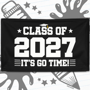 Lustig Cool Abschluss Zeit Abiturientenklasse 2027 Banner