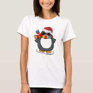 lustig cooler Pinguinstil Weihnachten T - Shirt Ho