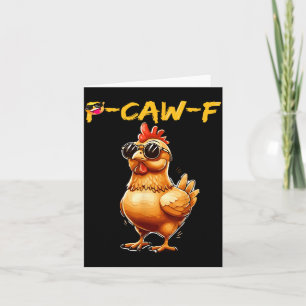 Lustig Cooles Huhn Sungles Krächzen F Humor Für Mä Karte