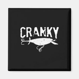 Lustig Cranky - Crankbyit Angelder Köder Humor Fis Magnet