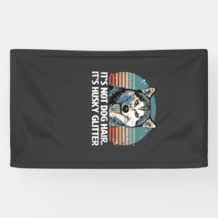 Lustig & Cute Sibirian Husky Hund Glitter Klassisc Banner