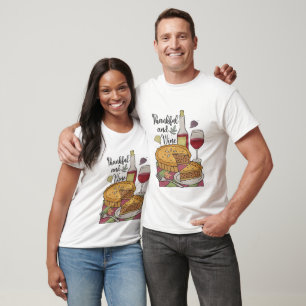 Lustig Dankbar & Wein - Erntedankfest  T-Shirt