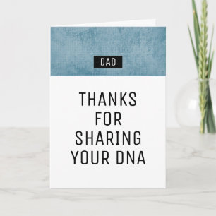 Lustig Danke fürs Teilen der DNA Tolles Vatertagsg Karte