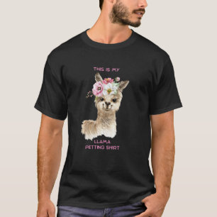 Lustig Das ist mein Lama streicheln T-Shirt