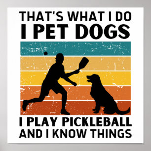 Lustig Das ist was ich tue Ich streichle Hunde Ich Poster