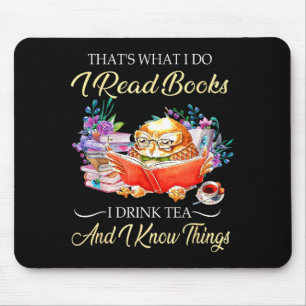 Lustig, dass gelesen Bücher trinkt Tee Mousepad