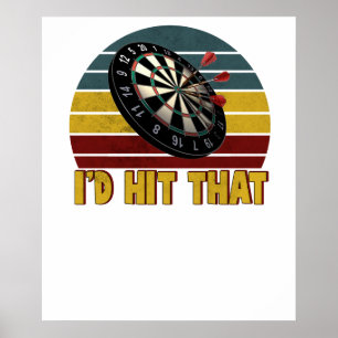 Lustig, dass ich diese Dartscheibe treffen würde D Poster